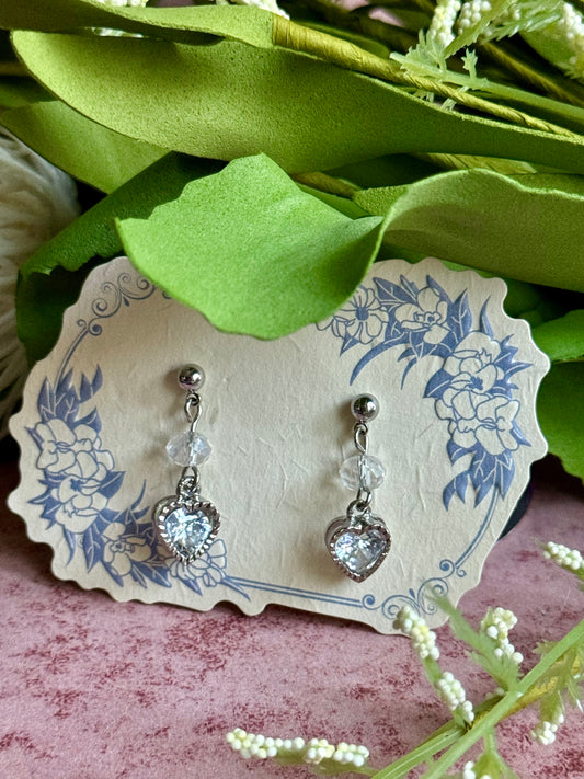 Silver Heart Earrings