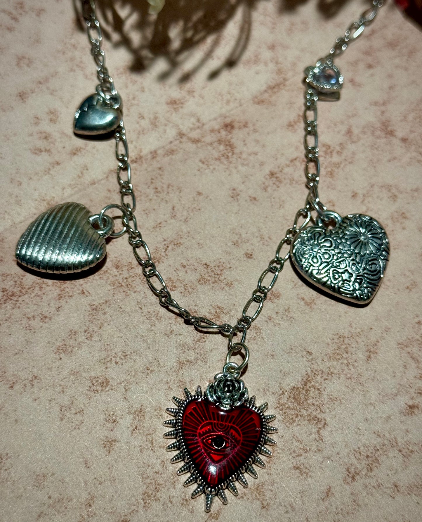 Silver Heart Charm Necklace