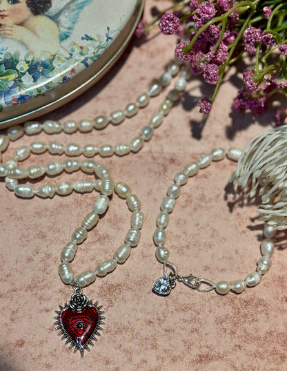 Vintage Fresh Water Pearl Necklace & Bracelet