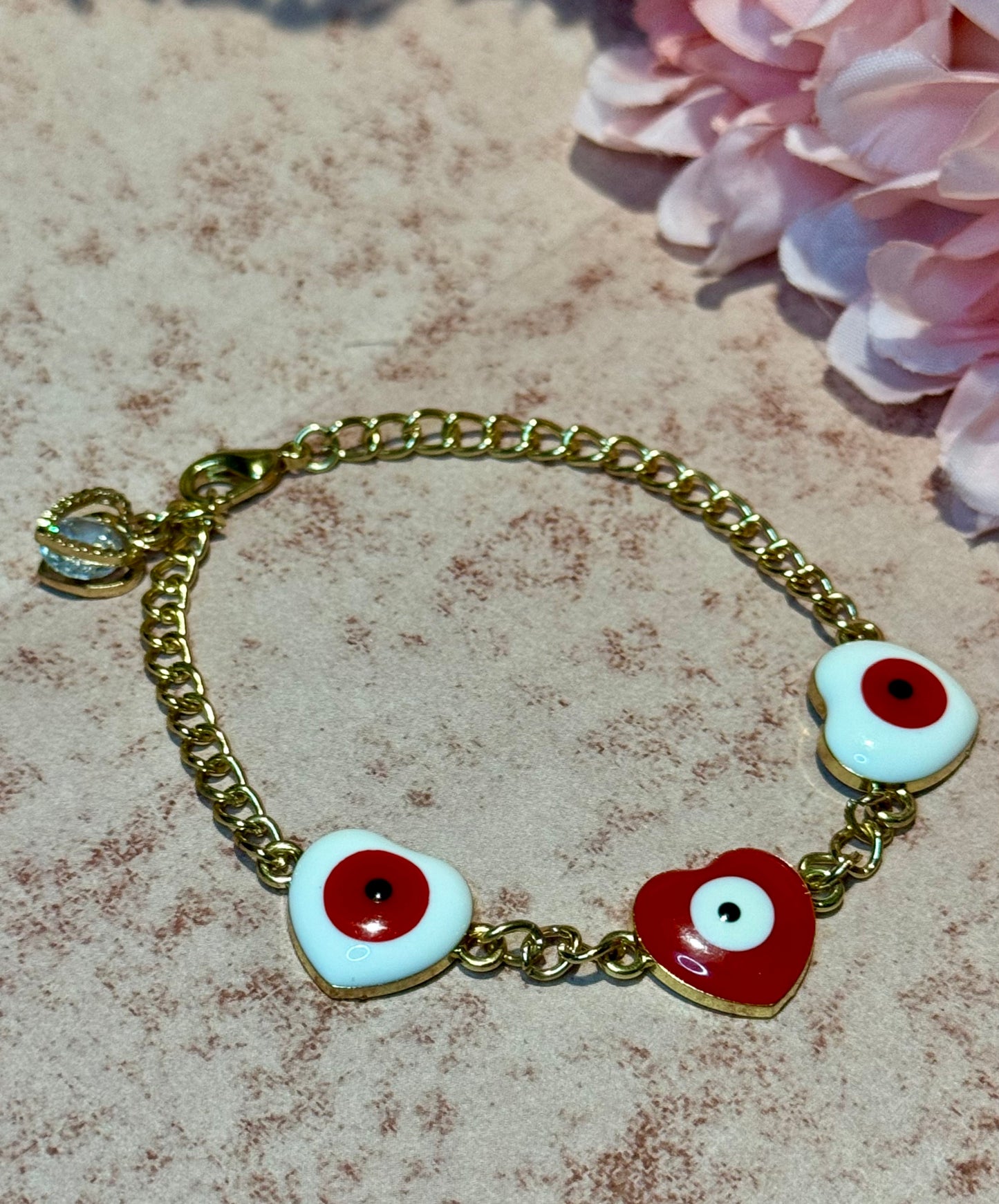 Evil Eye Heart Bracelet